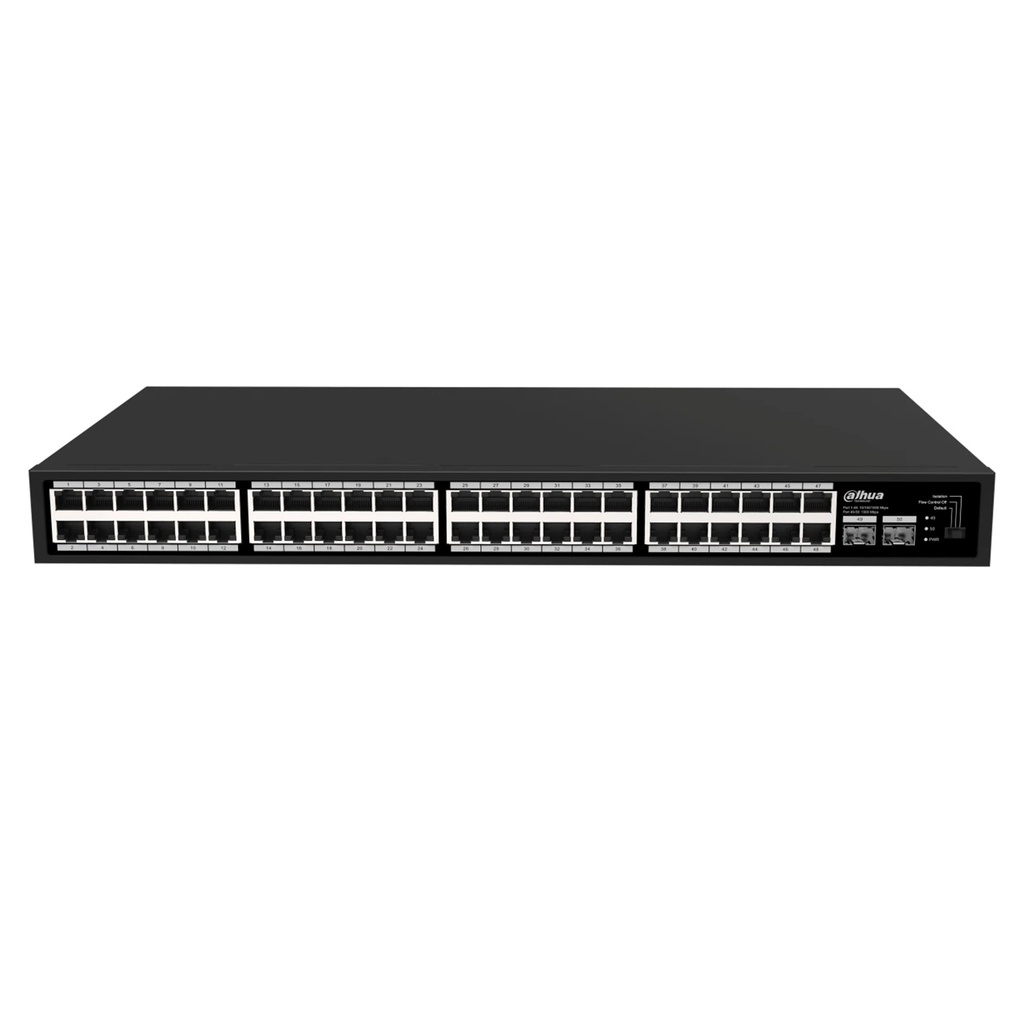 [DH-SG1050] Dahua - Switch para Montaje en Rack con 50 Puertos (Gigabit) y 2 Puertos SFP (1000 Mbps) Carcasa Metalica [No Administrable]