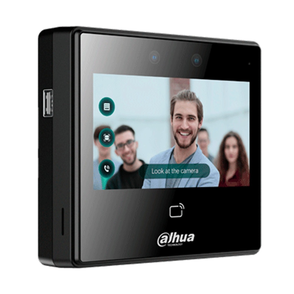 [DHI-ASI3213A-W] Dahua - Control de Acceso con Pantalla de 4.3" y Reconocimiento Facial (3.000 Usuarios 3.000 Rostros 5.000 Tarjetas IC Mifare 3.000 Claves 300.000 Registros) Comunicación TCP/IP y Wi-Fi para Interiores [Serie FACT]