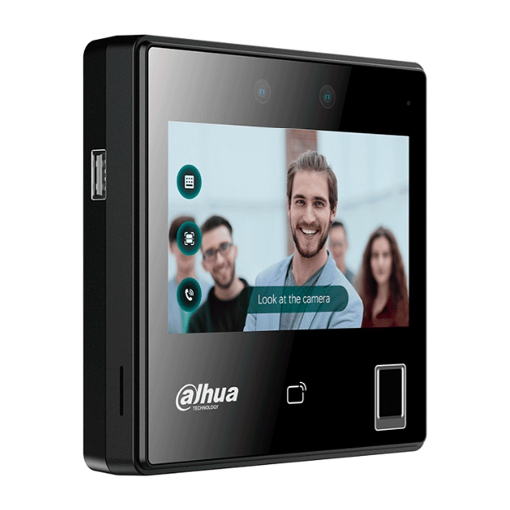 [DHI-ASI3214A-W] Dahua - Control de Acceso con Pantalla de 4.3" y Reconocimiento Facial (3.000 Usuarios 3.000 Rostros 5.000 Tarjetas IC Mifare 3.000 Claves 5.000 Huellas 300.000 Registros) Comunicación TCP/IP y Wi-Fi para Interiores [Serie FACT]