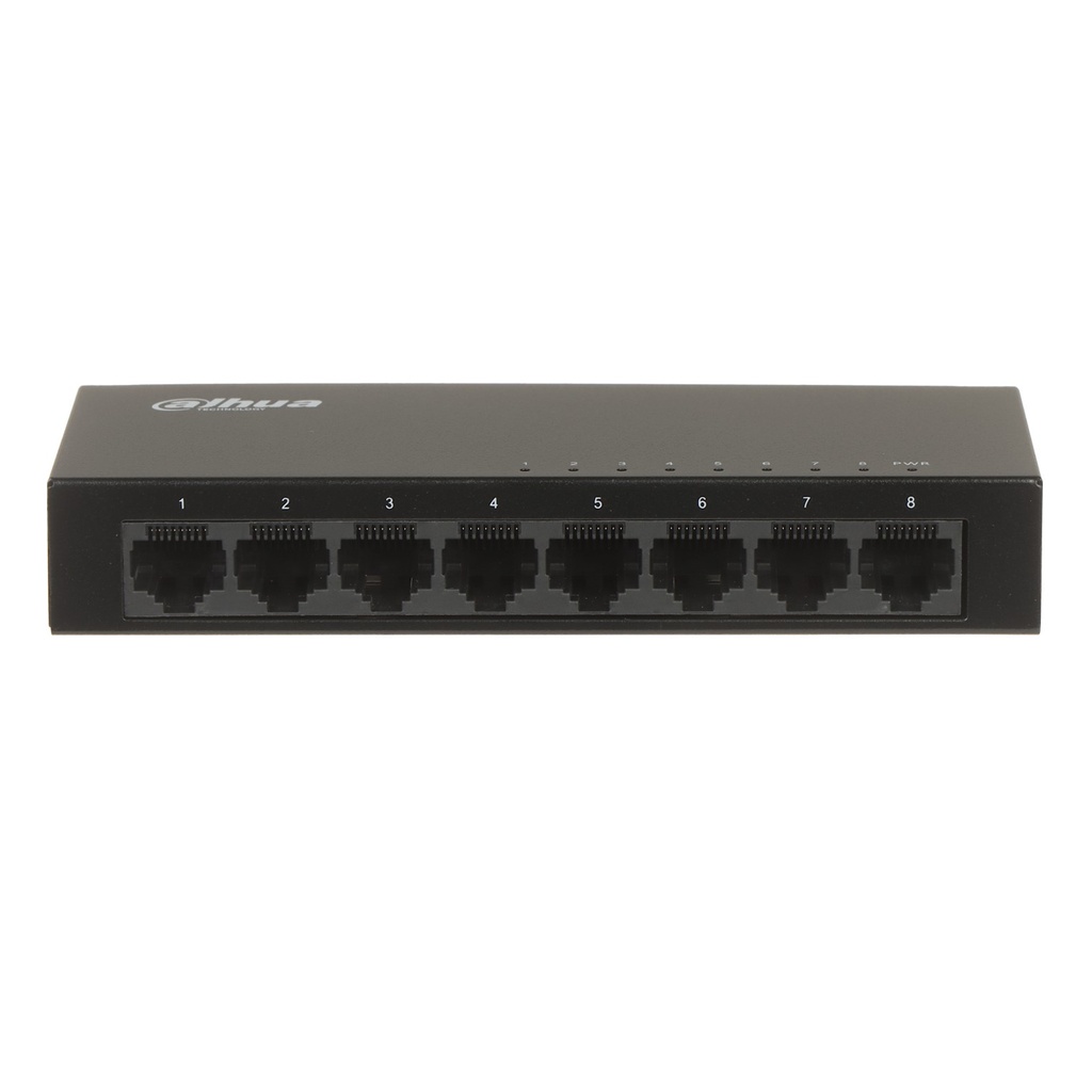 [DH-PFS3008-8GT-V2] Dahua - Switch para Escritorio con 8 Puertos (Gigabit) Carcasa Metalica [No Administrable]
