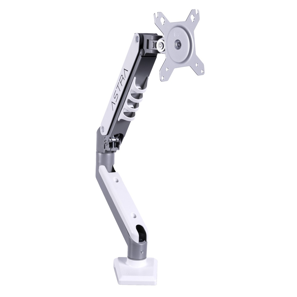 [ASTDA105] Astra - Base de Brazo Ajustable de Acero para Monitor 15"-32" hasta 9kg [Blanco y Gris]