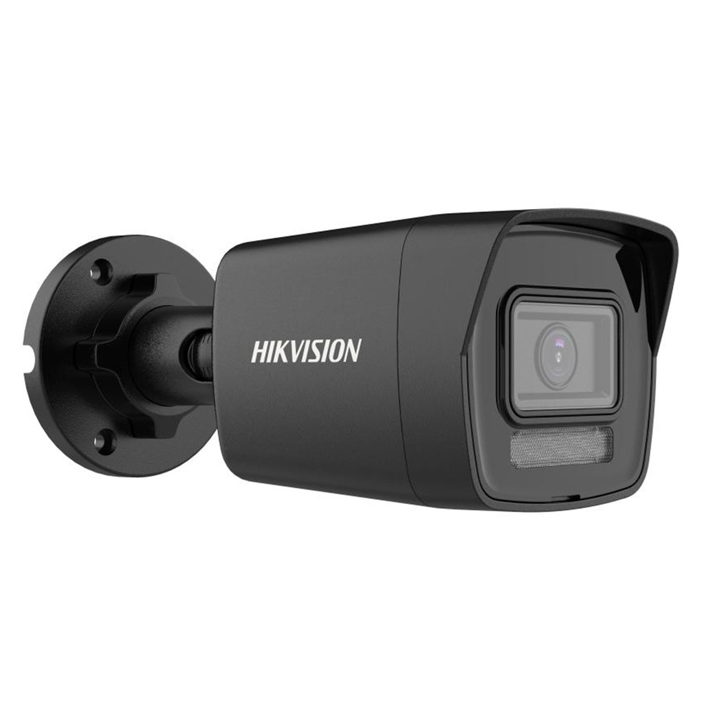[DS-2CD1043G2-LIU(BLACK)] Hikvision - Cámara HD Bullet con Audio IP 2K [4MP] Lente 2.8mm Acusense Dual Light [Metal/Plástico] [Negra]