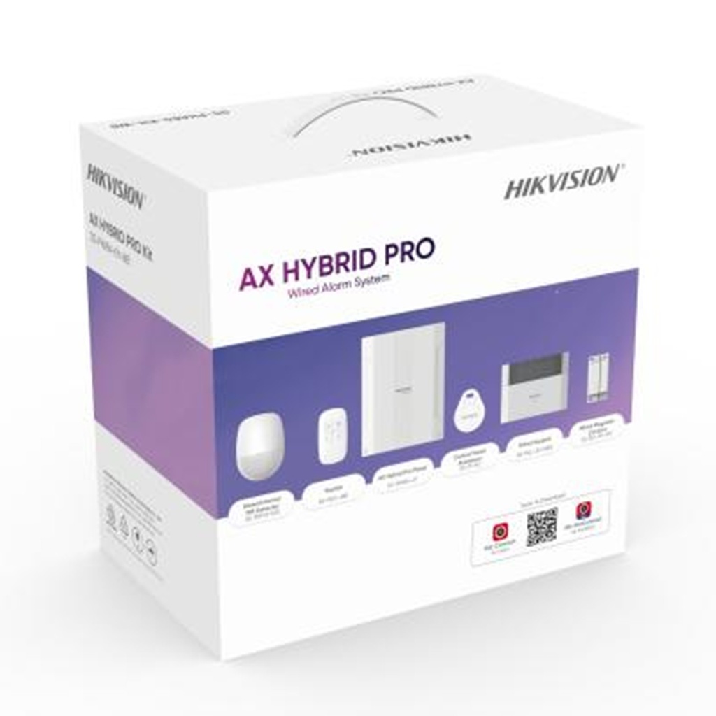 [DS-PHA64-Kit-WB(B)(O-STD)] Hikvision - Kit de Alarma AxPro Hibrido 64 Zonas