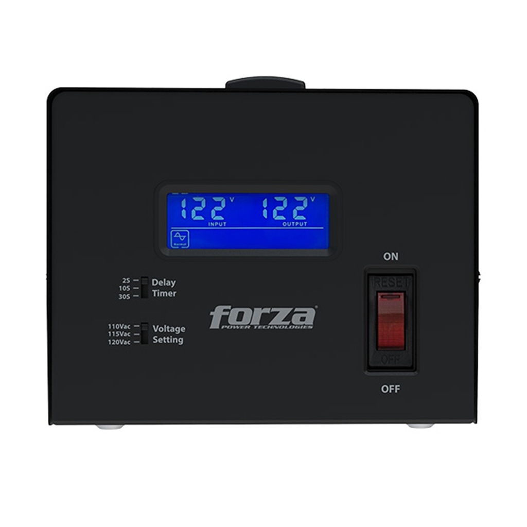 [FVR-3601] Forza - Regulador Automático de Voltaje 115V 3600VA/1800W [4] x NEMA 5-15R