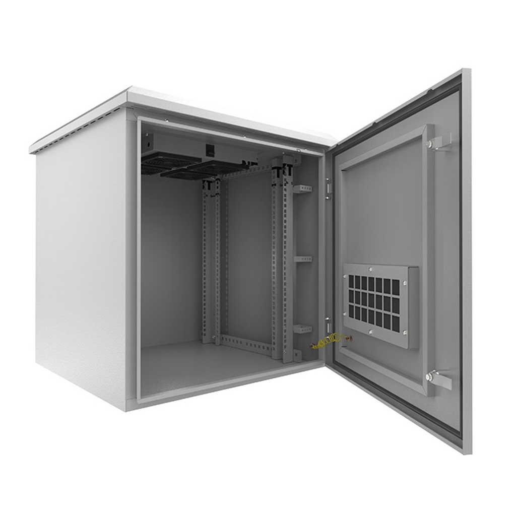 [AW224NXT01] Nexxt - Gabinete Fijo para Exteriores [6U] Ensamblado con Montaje y Poste 600x450mm [Gris]