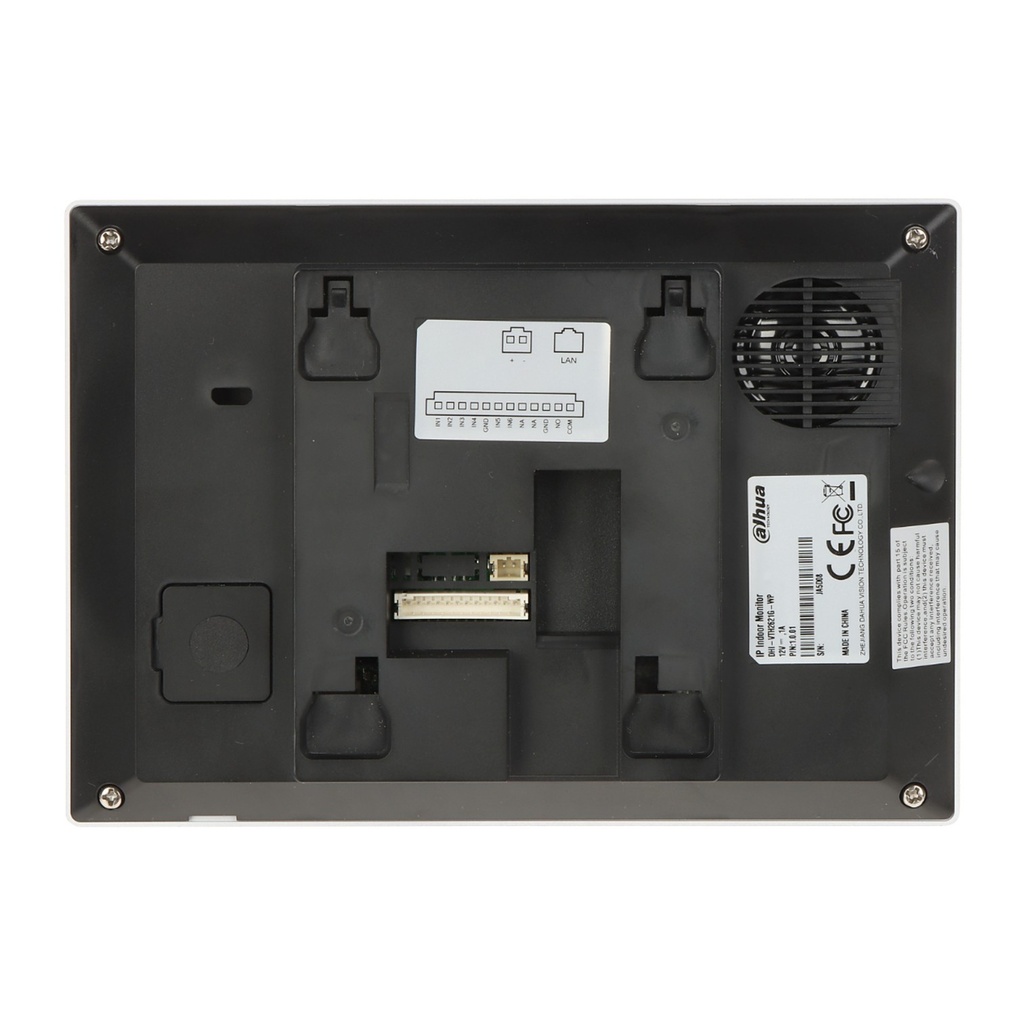 [DHI-VTH2621G-P] Dahua - Monitor [Negro] para Videoportero IP Touch de 7" con Puerto PoE (Admite 9 Extensiones Villa 4 de Apartamento) Uso en Interiores