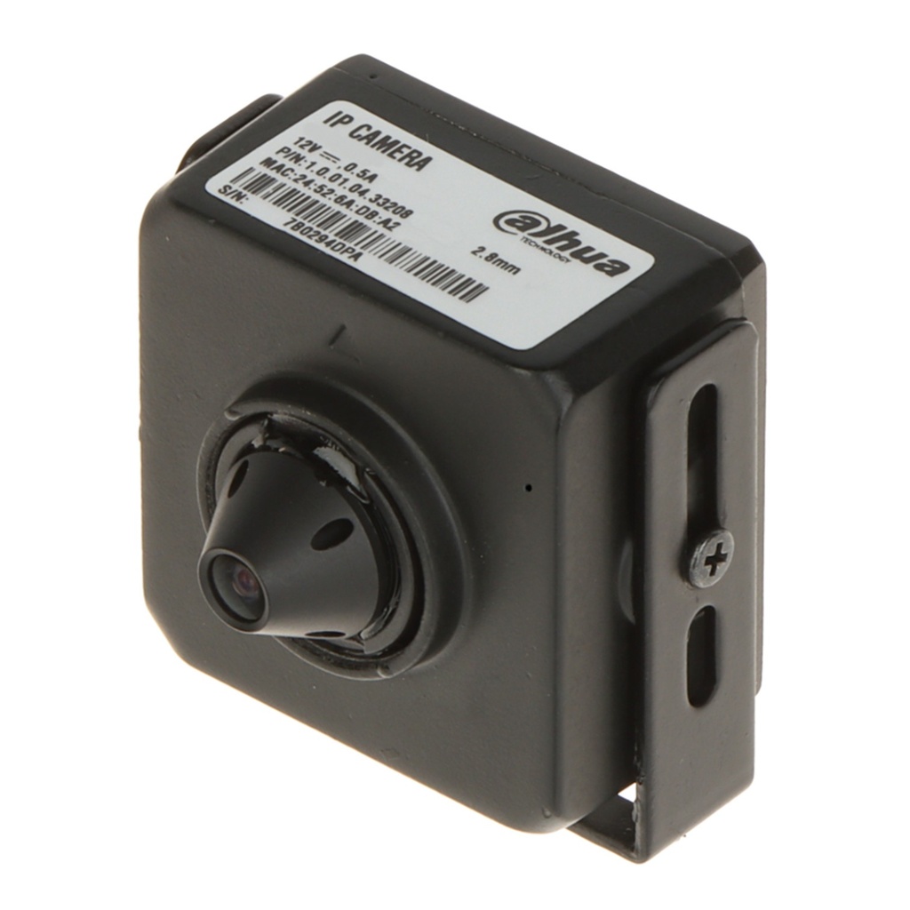 [DH-IPC-HUM4231SP-L4-0280B-S3] Dahua - Cámara de Red Pinhole de Lente Fijo de 2 MP Sensor CMOS de 1/3 de pulgada Resolución de 1920 x 1080 a 30 fps Compresión H.265 Amplio Rango Dinámico WDR de 120 dB Micrófono Integrado Entrada y Salida de Audio...