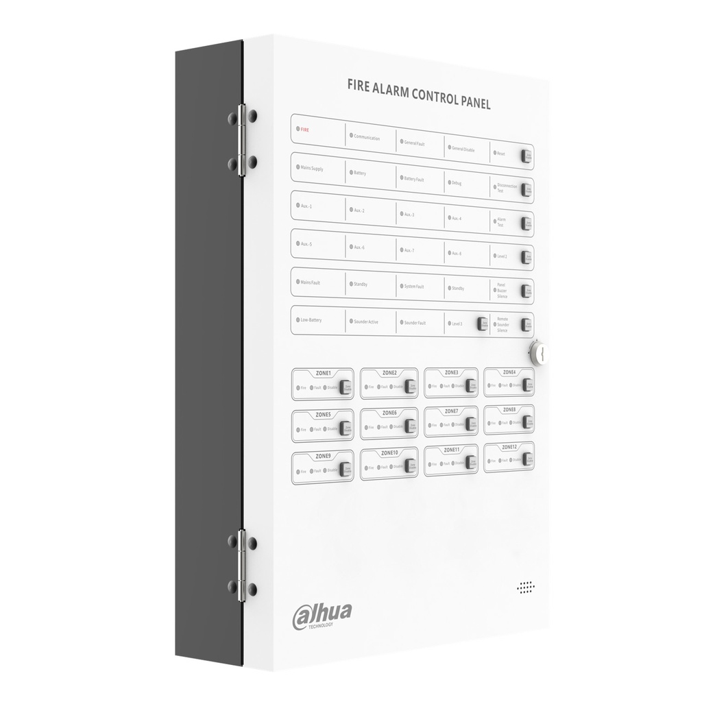 [DHI-HY-CFP2012] Dahua - Panel de Control de Alarma Contra Incendios Convencional de 12 Zonas Interfaz Ethernet Interfaz RS-485 Alimentación principal de 90 VCA a 270 VCA [Convencional]