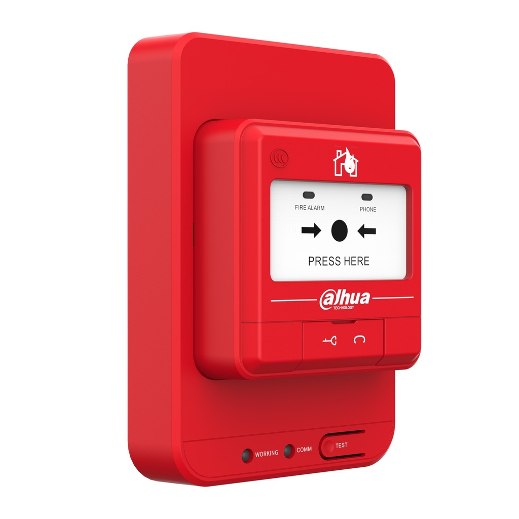 [DHI-HY-L121] Dahua - Pulsador de Alarma Manual Direccionable LoRa Inalámbrico Comunicación LoRa Distancia de comunicación hasta 1500 metros en espacio libre Salida de alarma por transmisión RF Indicador LED de alarma falla y espera... [WisuAlarm]