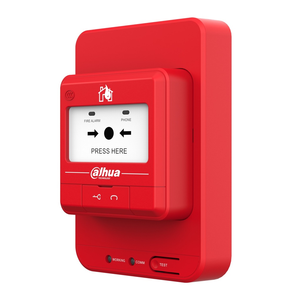 [DHI-HY-L121] Dahua - Pulsador de Alarma Manual Direccionable LoRa Inalámbrico Comunicación LoRa Distancia de comunicación hasta 1500 metros en espacio libre Salida de alarma por transmisión RF Indicador LED de alarma falla y espera... [WisuAlarm]