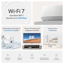 [BE22-3PACK] TP-Link - Router Inalámbrico Wi-Fi 7 Mesh IA Doble Banda de 3.6 Gbps 2 Puertos Gigabit BE3600 WiFi7 [3 Unidades]