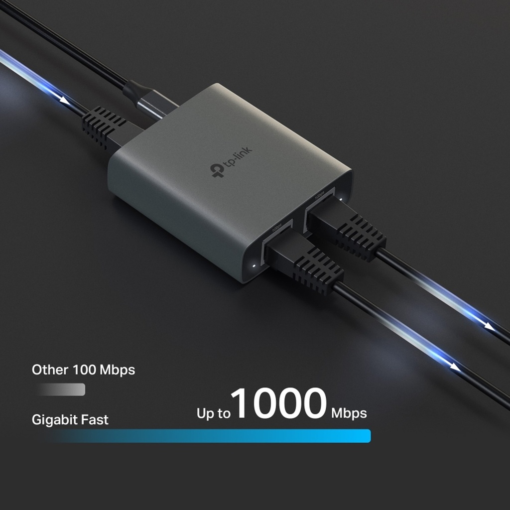 [EH210] TP-Link - Splitter Ethernet Gigabit de 1 a 2 Puertos