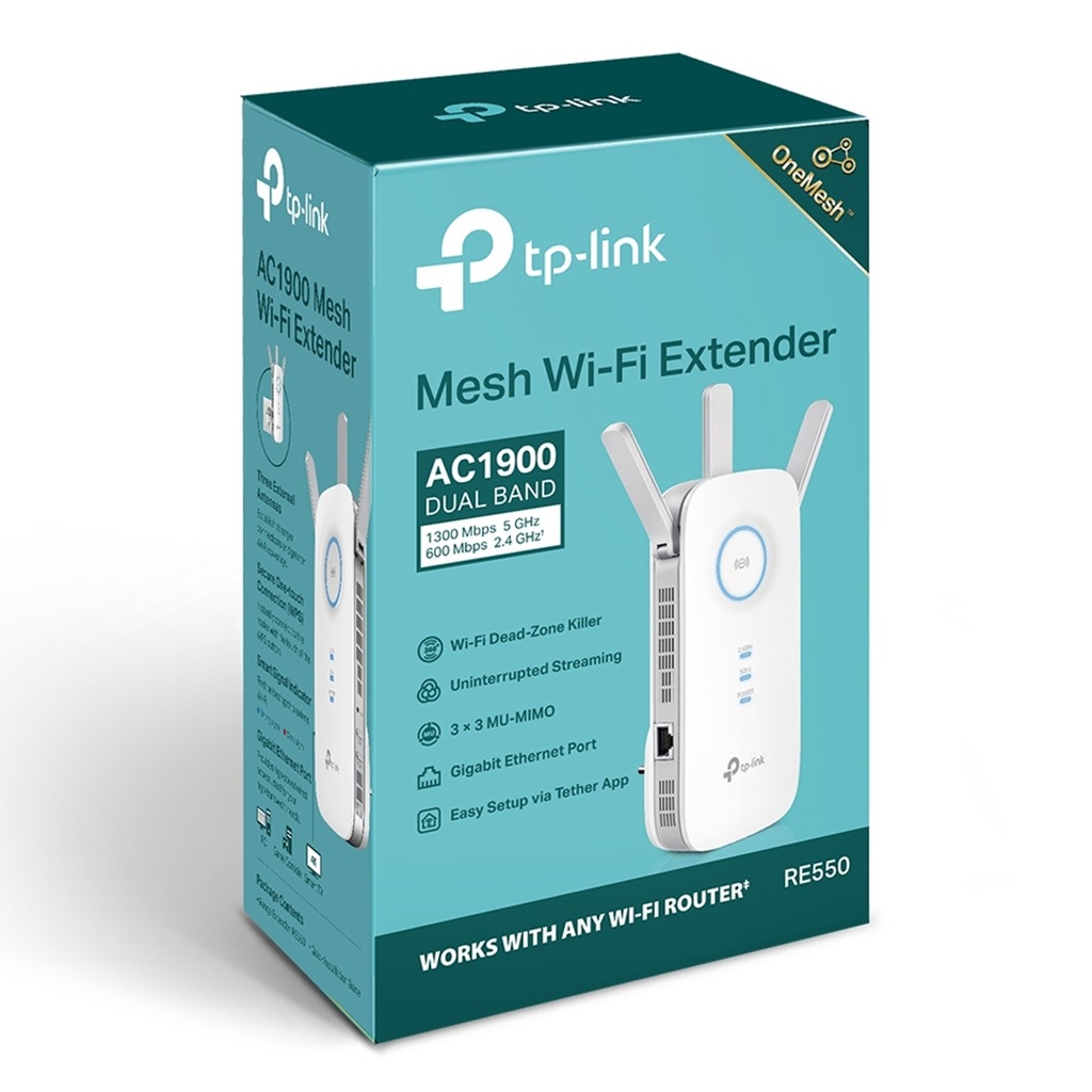 [RE550] TP-Link - Extensor de Rango WiFi Doble Banda AC1900 WiFi5