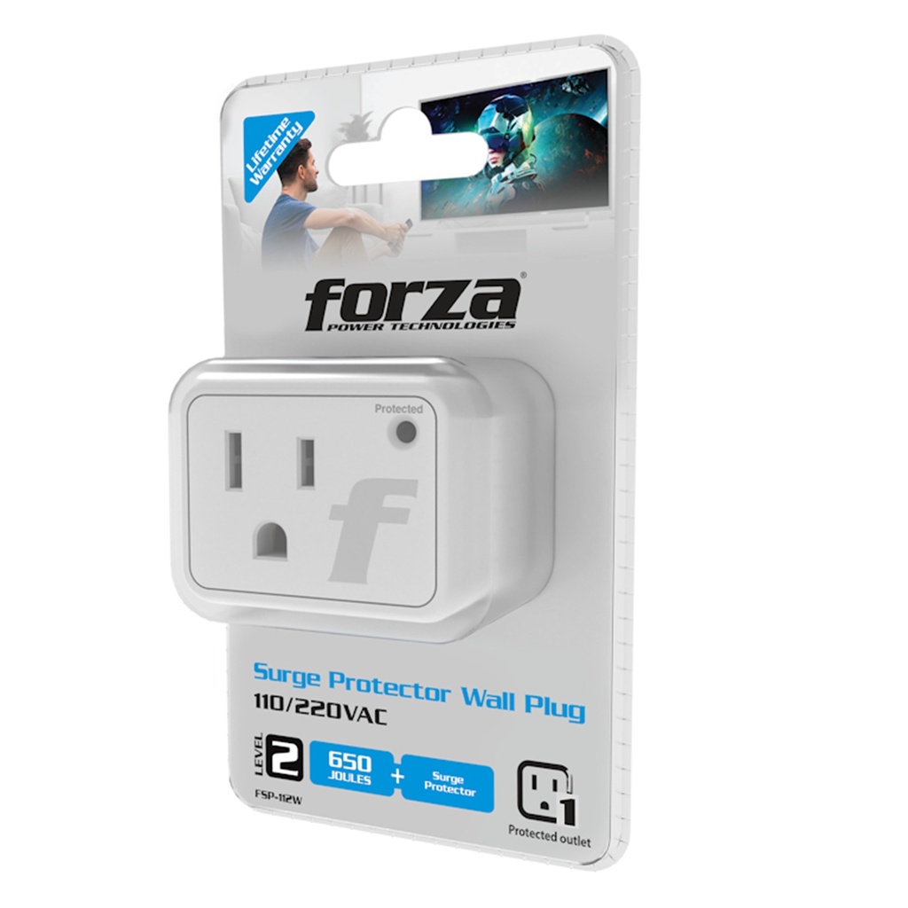 [FSP-112W] Forza - Protector contra Sobretensiones 1875W - 2500W 1 Toma 110V / 220V 1 X NEMA Universal