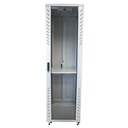 [AS6842-VDM/600x800-RAL7035] Onlink - Rack de Piso [42U] Cerrado 600x800x2054mm con Puerta Frontal de Vidrio y Doble Puerta Trasera de Malla [Gris Luminoso]