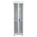 [AS6842-VDM/600x800-RAL7035] Onlink - Rack de Piso [42U] Cerrado 600x800x2054mm con Puerta Frontal de Vidrio y Doble Puerta Trasera de Malla [Gris Luminoso]