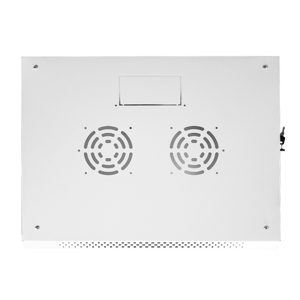 [WM6404-450-RAL7035] Onlink - Rack de Pared [4U] Cerrado Fijo 600x450x280mm con 3 Cerraduras y Puerta de Vidrio [Gris Luminoso]