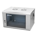 [WM6406-450-RAL7035] Onlink - Rack de Pared [6U] Cerrado Fijo 600x 450x368mm con 3 Cerraduras y Puerta de Vidrio [Gris Luminoso]