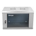 [WM6406-450-RAL7035] Onlink - Rack de Pared [6U] Cerrado Fijo 600x 450x368mm con 3 Cerraduras y Puerta de Vidrio [Gris Luminoso]