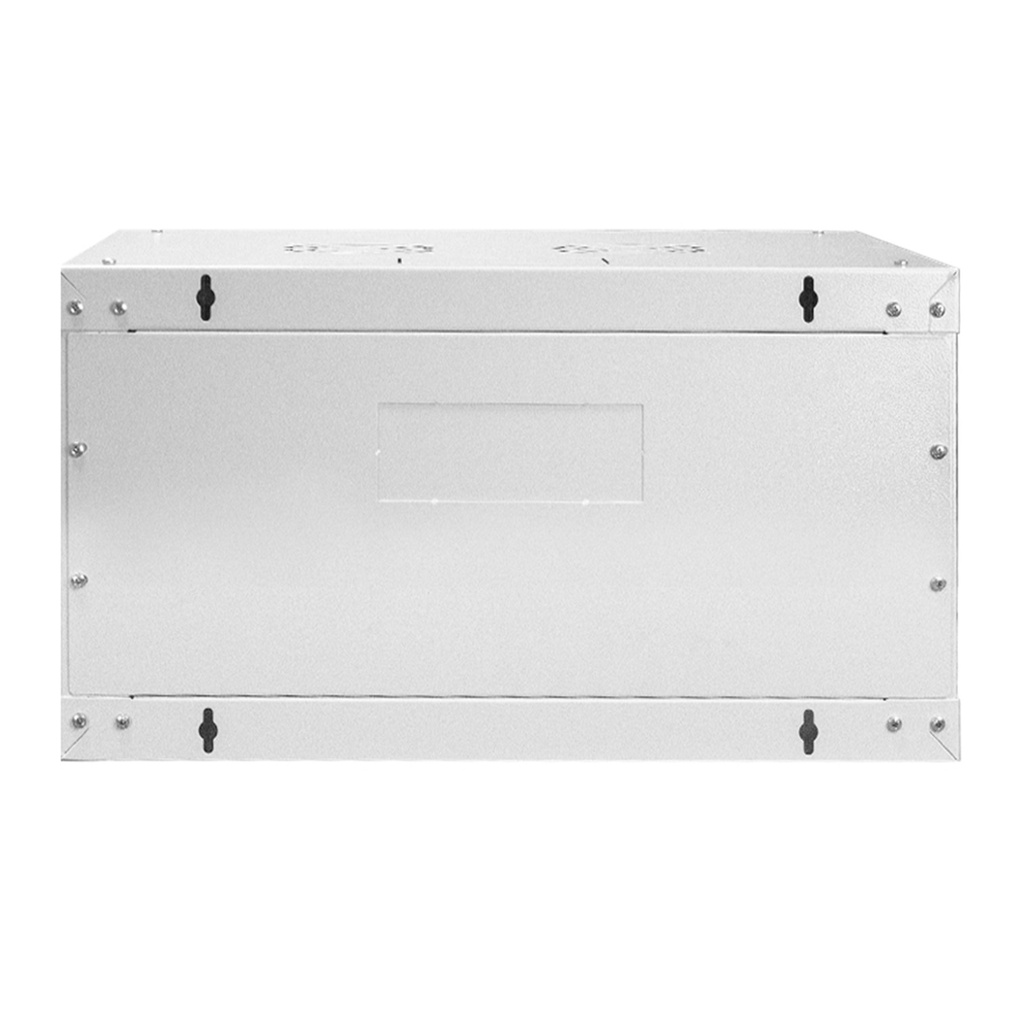 [WM6406-450-RAL7035] Onlink - Rack de Pared [6U] Cerrado Fijo 600x 450x368mm con 3 Cerraduras y Puerta de Vidrio [Gris Luminoso]