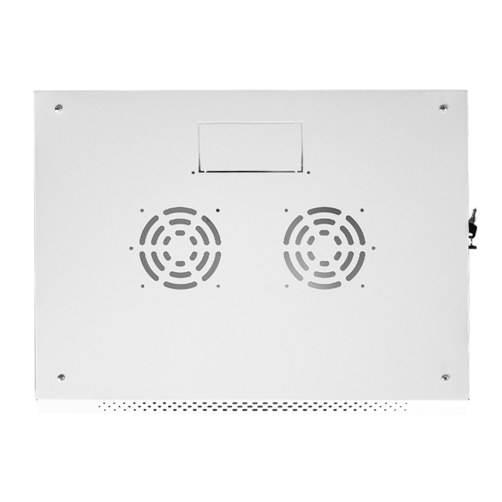 [WM6406-450-RAL7035] Onlink - Rack de Pared [6U] Cerrado Fijo 600x 450x368mm con 3 Cerraduras y Puerta de Vidrio [Gris Luminoso]