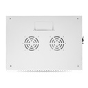 [WM6406-450-RAL7035] Onlink - Rack de Pared [6U] Cerrado Fijo 600x 450x368mm con 3 Cerraduras y Puerta de Vidrio [Gris Luminoso]