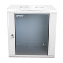 [WM6412-450-RAL7035] Onlink - Rack de Pared [12U] Cerrado Fijo 600x450x635mm con 3 Cerraduras y Puerta de Vidrio [Gris Luminoso]