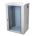 [WM6415-450-RAL7035] Onlink - Rack de Pared [15U] Cerrado Fijo 600x450x769mm con 3 Cerraduras y Puerta de Vidrio [Gris Luminoso]