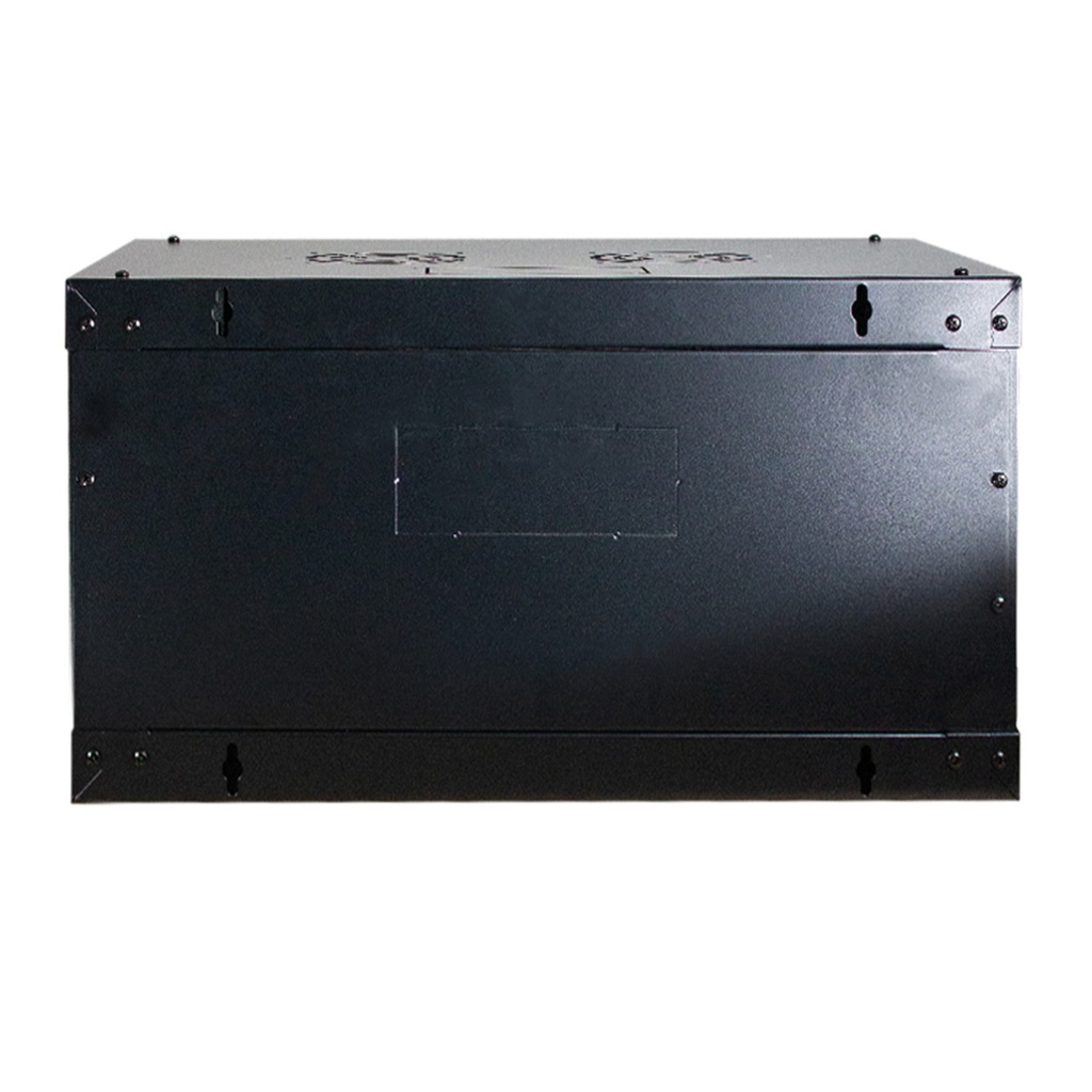 [WM6406-450-BLACK] Onlink - Rack de Pared [6U] Cerrado Fijo 600x 450x368mm con 3 Cerraduras y Puerta de Vidrio [Negro]