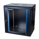 [WM6409-450-BLACK] Onlink - Rack de Pared [9U] Cerrado Fijo 600x450x501mm con 3 Cerraduras y Puerta de Vidrio [Negro]
