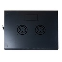 [WM6412-450-BLACK] Onlink - Rack de Pared [12U] Cerrado Fijo 600x450x635mm con 3 Cerraduras y Puerta de Vidrio [Negro]