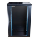 [WM6415-450-BLACK] Onlink - Rack de Pared [15U] Cerrado Fijo 600x450x769mm con 3 Cerraduras y Puerta de Vidrio [Negro]