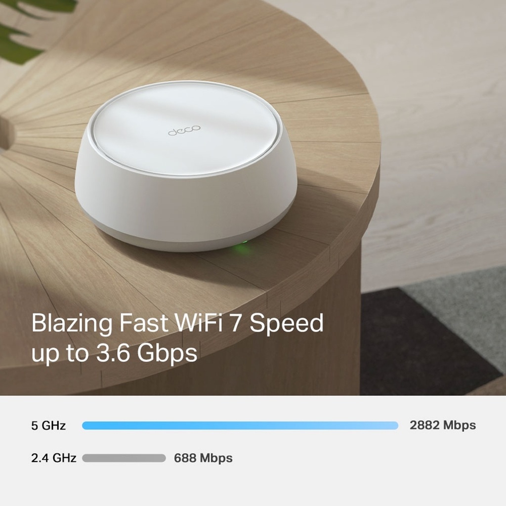 [BE22-2PACK] TP-Link - Router Inalámbrico Wi-Fi 7 Mesh IA Doble Banda de 3.6 Gbps 2 Puertos Gigabit BE3600 WiFi7 [2 Unidades]
