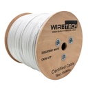 [LP-305C6INT] WireTech - Cable UTP CAT6 (Categoría 6) Interior (Blanco) [Bobina 305 Metros]