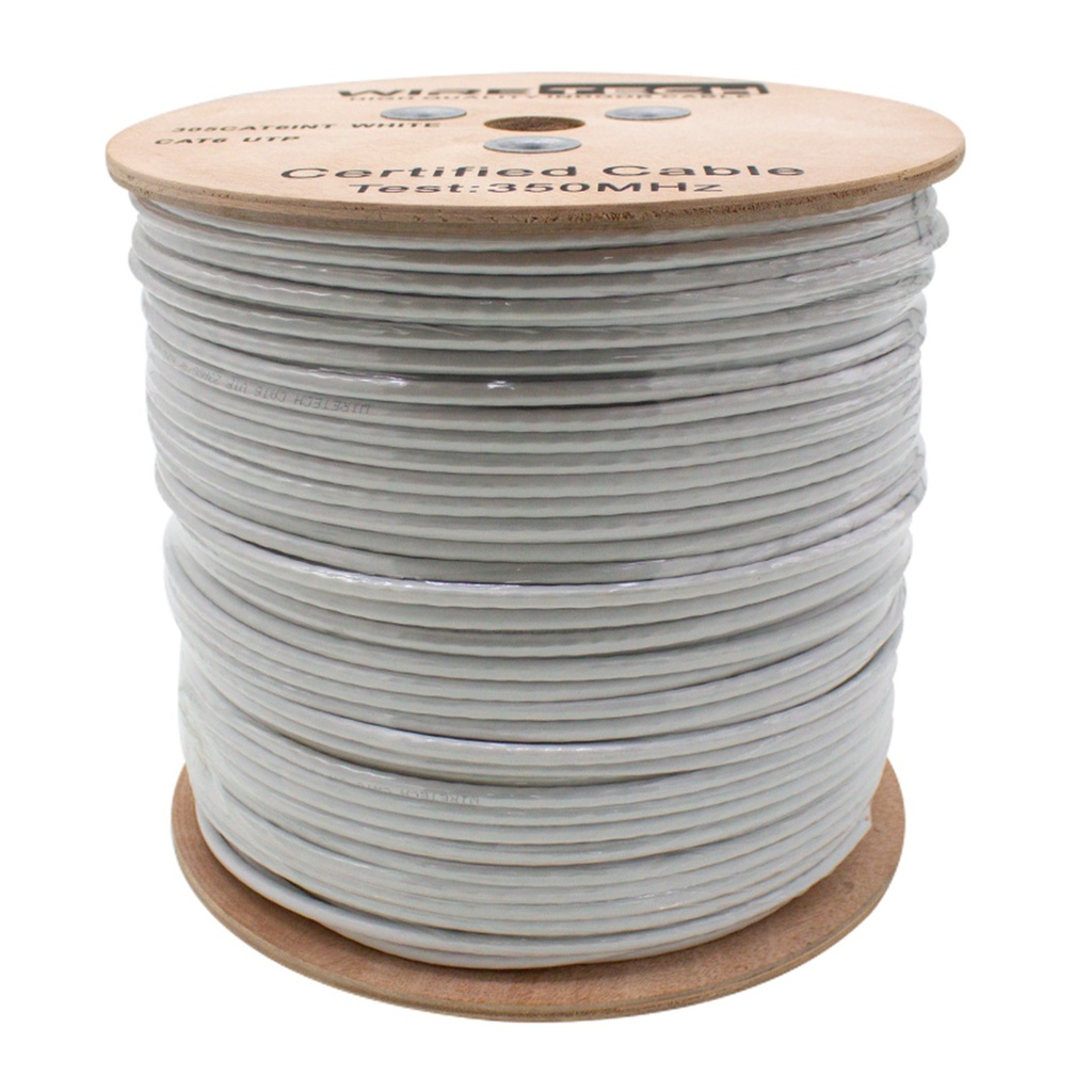 [LP-305C6INT] WireTech - Cable UTP CAT6 (Categoría 6) Interior (Blanco) [Bobina 305 Metros]