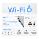 [TX10UB-Nano-Archer] TP-Link - Adaptador Wi-Fi 6 Nano AX900 Bluetooth 5.3 USB