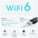 [TX50U-Archer] TP-Link - Adaptador USB Inalámbrico Wi-Fi 6 de Doble Banda AX3000