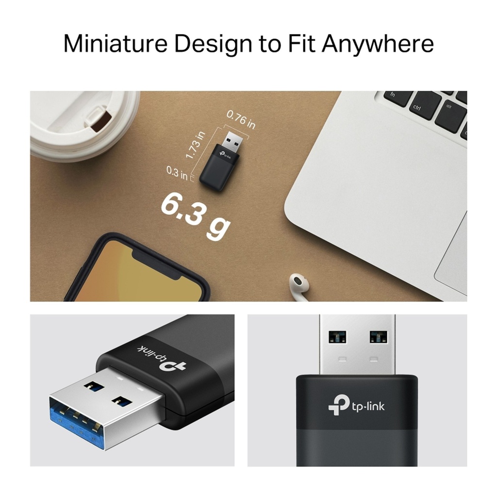 [TX50U-Archer] TP-Link - Adaptador USB Inalámbrico Wi-Fi 6 de Doble Banda AX3000