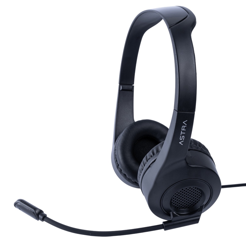[ASE10BK] Astra - Audifonos con Micrófono y Controlador Multimedia Integrado USB-A [Negro]