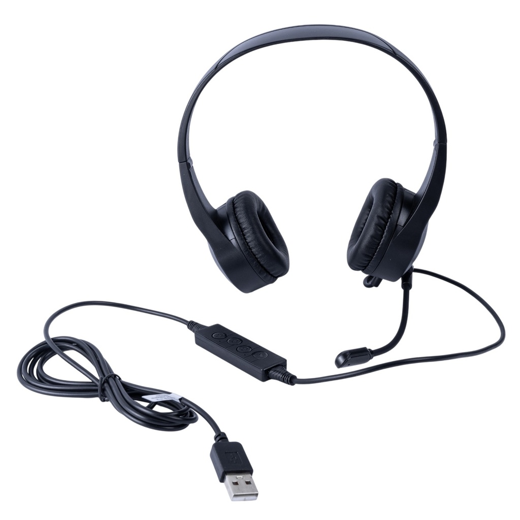 [ASE10BK] Astra - Audifonos con Micrófono y Controlador Multimedia Integrado USB-A [Negro]