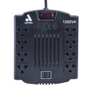 [ASRV1200VA] Astra - Regulador Automático de Voltaje 120V 1200VA/600W [8] x Tomas y [2] x USB-A