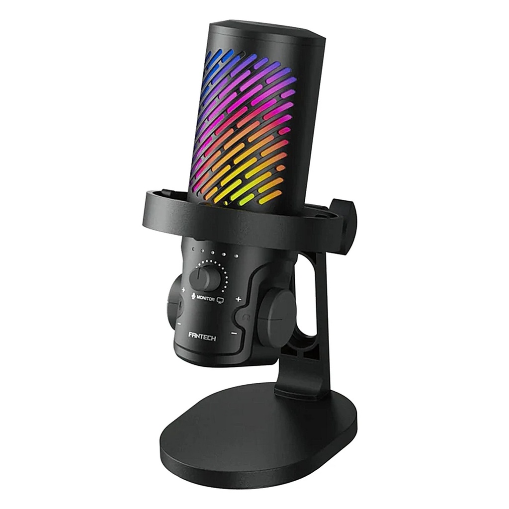 [MCX04-BK] Fantech - Microfono Gamer RGB Leviosa Aura Cableado [Negro]