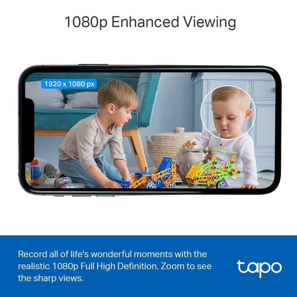 [C100] TP-Link - Cámara Wi-Fi 1080p Full HD con Detección de Movimiento Audio Bidreccional Visión Nocturna [Tapo]