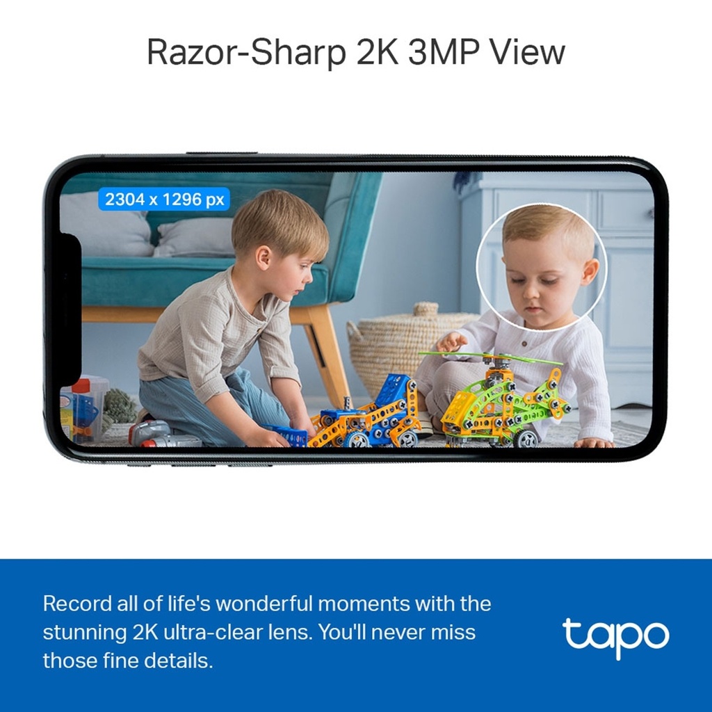 [C110] TP-Link - Cámara Wi-Fi 3MP con Detección de Movimiento Audio Bidreccional Visión Nocturna [Tapo]