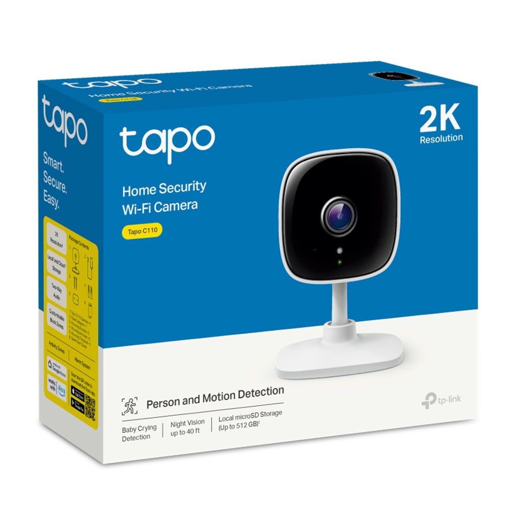 [C110] TP-Link - Cámara Wi-Fi 3MP con Detección de Movimiento Audio Bidreccional Visión Nocturna [Tapo]