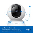 [C210] TP-Link - Cámara Wi-Fi 2K 3MP de 360 Grados con Vista Detección IA Audio Bidreccional Visión Nocturna [Tapo]