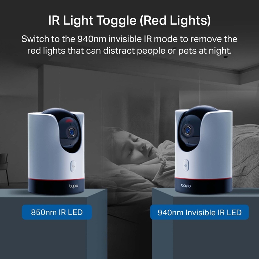 [C225] TP-Link - Cámara Wi-Fi 2K QHD de 360 Grados con Modo Infrarrojo Invisible y Detección IA Audio Bidreccional Visión Nocturna [Tapo]