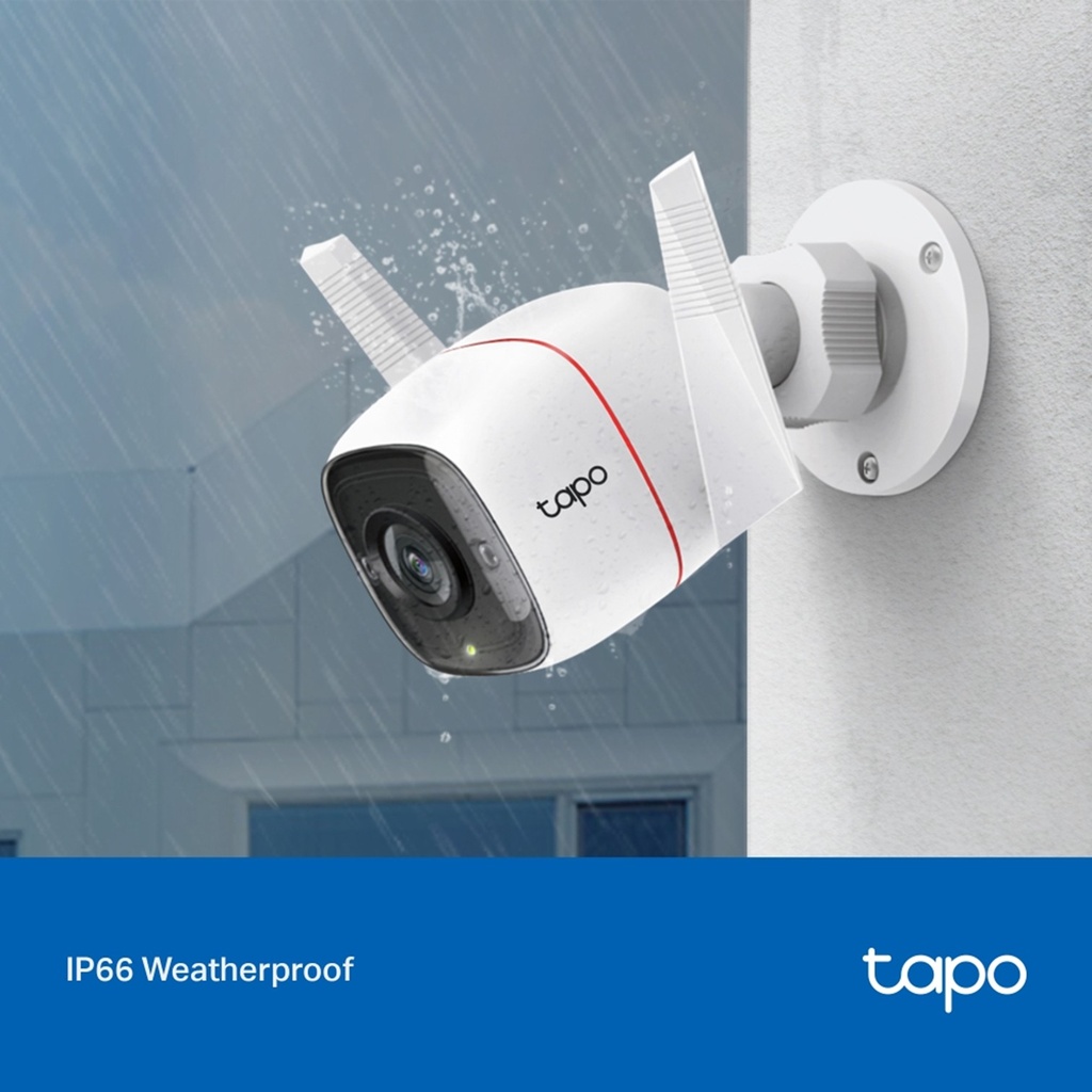 [C310] TP-Link - Cámara Wi-Fi 3MP con Detección IA Audio Bidreccional Conexión por cable o Wi-Fi Visión Nocturna para Exteriores [Tapo]