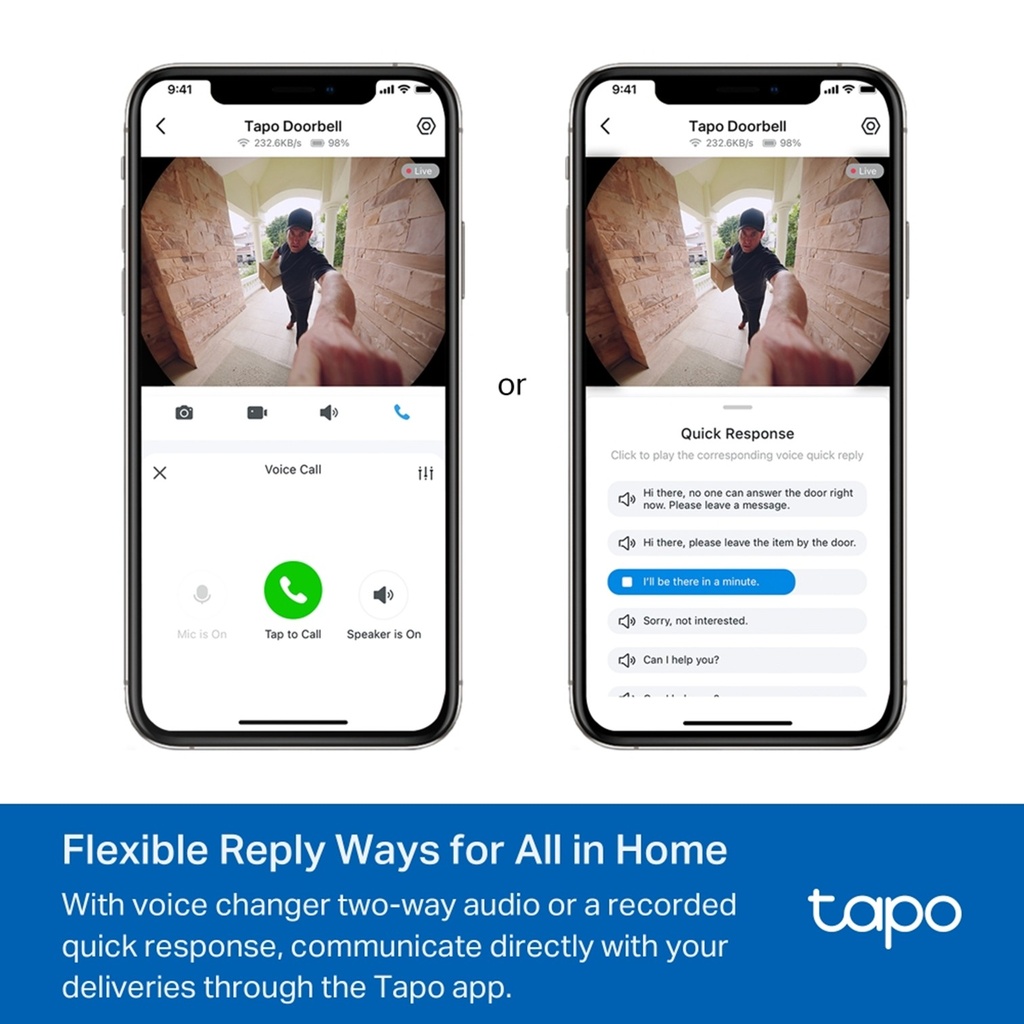 [D235] TP-Link - Timbre Inteligente IP66 con Visión 5MP Mejorada y Alimentación por Batería o Cable [Tapo]