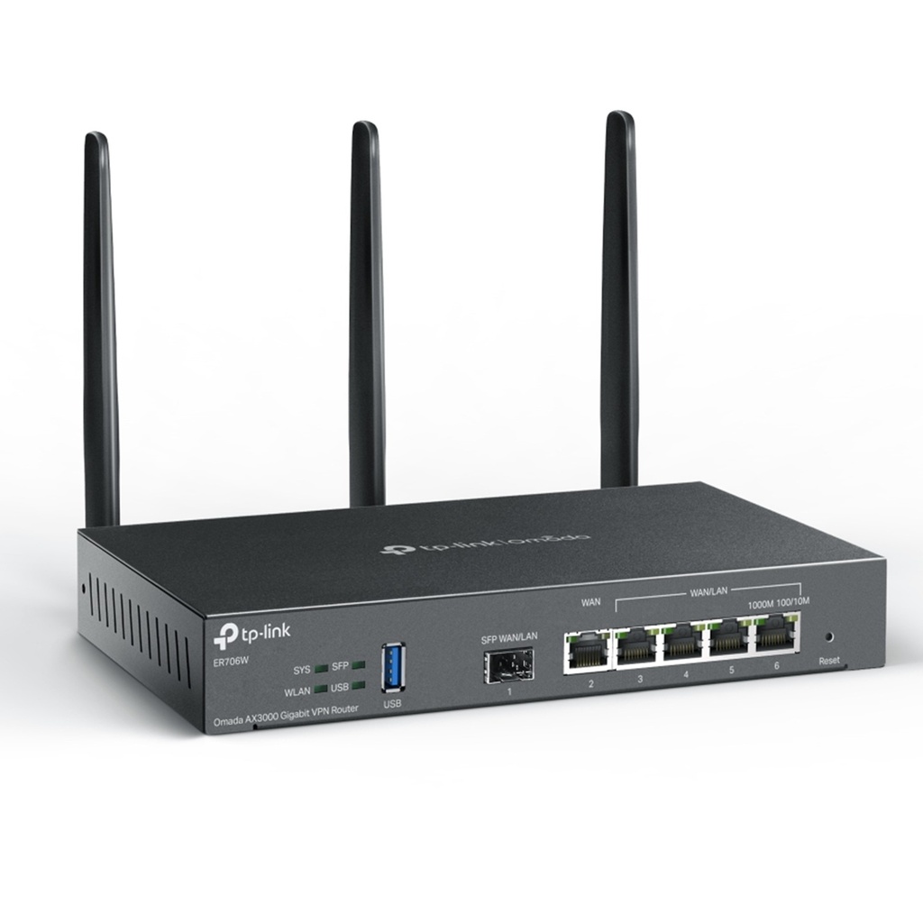 [ER706W] TP-Link - Router VPN Gigabit AX3000 Wi-Fi Doble Banda 6 Puertos Ethernet Gigabit con Tecnología Omada Mesh [Omada]
